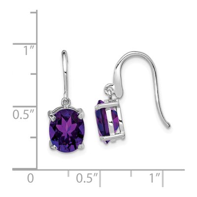 Sterling Silver Amethyst Dangle Earrings – view 5