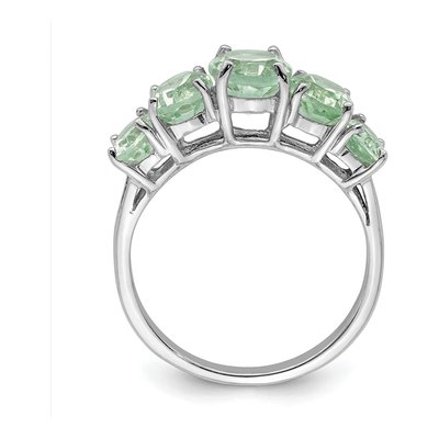 Sterling Silver Prasiolite Ring – view 3