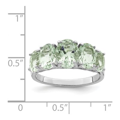 Sterling Silver Prasiolite Ring – view 4