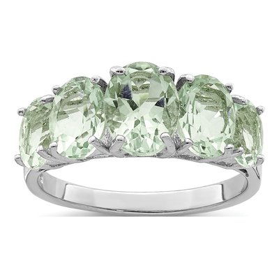 Sterling Silver Prasiolite Ring