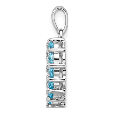 Sterling Silver Sky Blue Topaz Heart Pendant – view 3