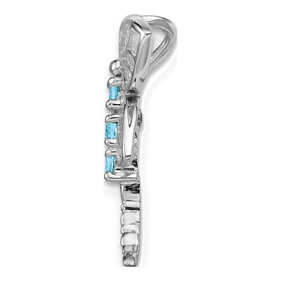 Sterling Silver Sky Blue Topaz Dragonfly Pendant – view 3