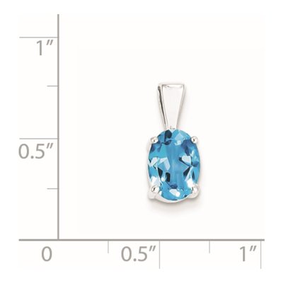 Sterling Silver Sky Blue Topaz Pendant – view 4