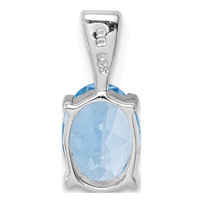 Sterling Silver Sky Blue Topaz Pendant – view 5