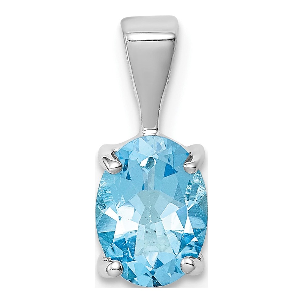 Sterling Silver Sky Blue Topaz Pendant