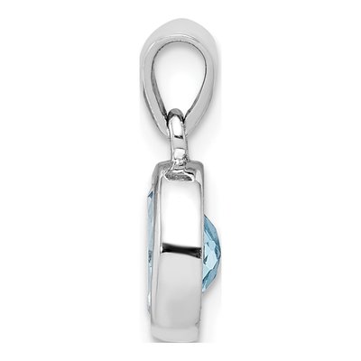Sterling Silver Swiss Blue Topaz Pendant – view 3