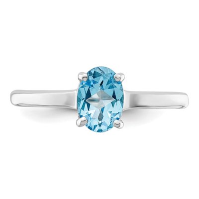 Sterling Silver Swiss Blue Topaz Ring – view 6