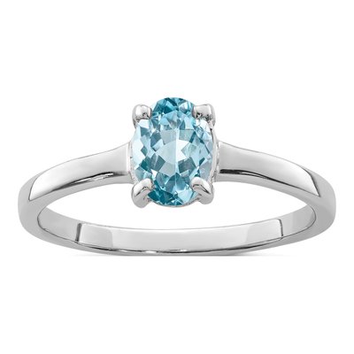 Sterling Silver Swiss Blue Topaz Ring