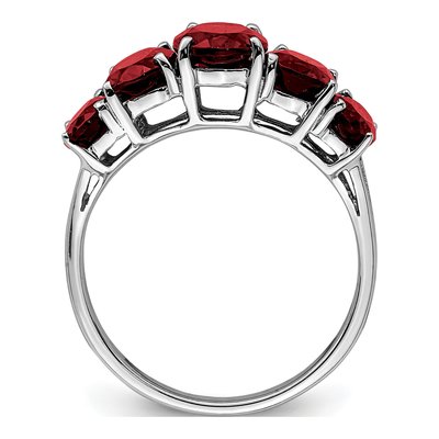 Sterling Silver Garnet Natural Ring – view 3