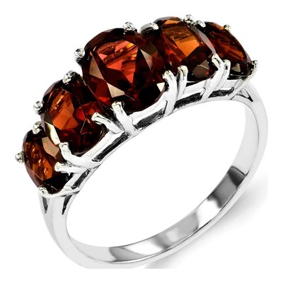 Sterling Silver Garnet Natural Ring – view 4