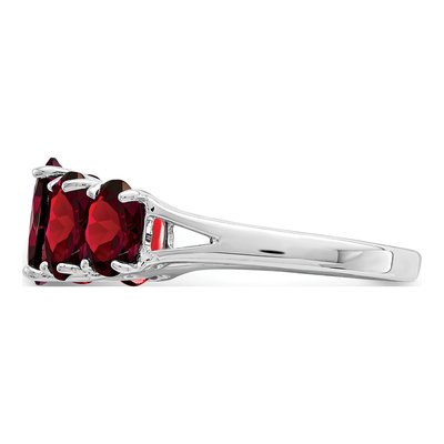 Sterling Silver Garnet Natural Ring – view 5