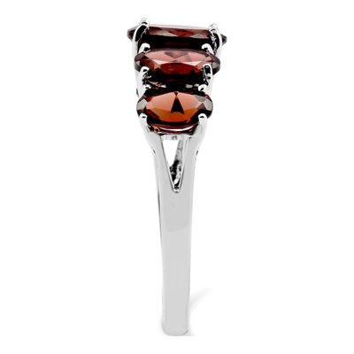 Sterling Silver Garnet Natural Ring – view 6
