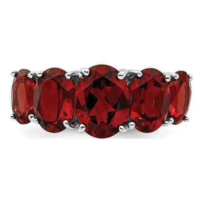 Sterling Silver Garnet Natural Ring – view 7
