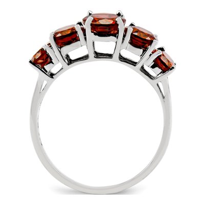 Sterling Silver Garnet Natural Ring – view 8