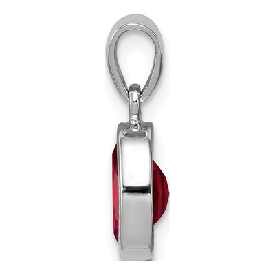 Sterling Silver Garnet Pendant – view 3