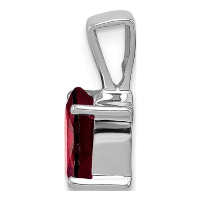 Sterling Silver Garnet Pendant – view 3