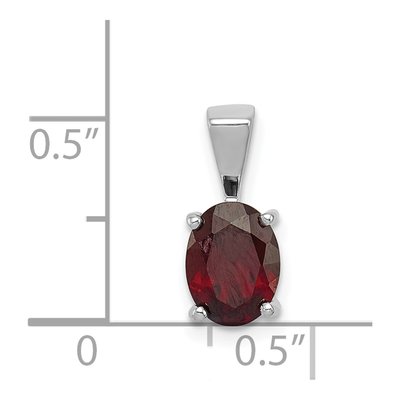 Sterling Silver Garnet Pendant – view 4