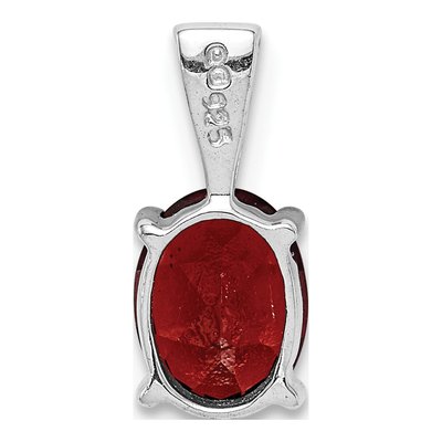 Sterling Silver Garnet Pendant – view 5