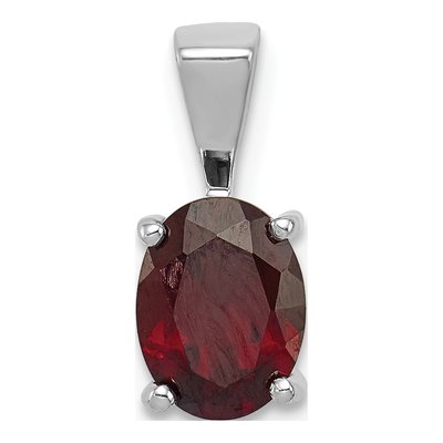 Sterling Silver Garnet Pendant
