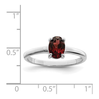 Sterling Silver Garnet Ring – view 4