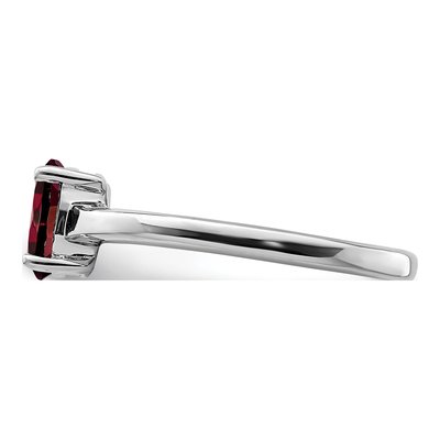 Sterling Silver Garnet Ring – view 5