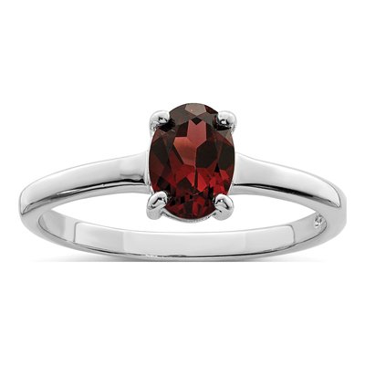 Sterling Silver Garnet Ring