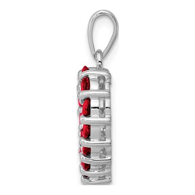 Sterling Silver Garnet Pendant – view 3