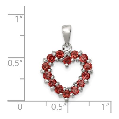 Sterling Silver Garnet Pendant – view 4