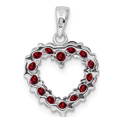 Sterling Silver Garnet Pendant – view 5