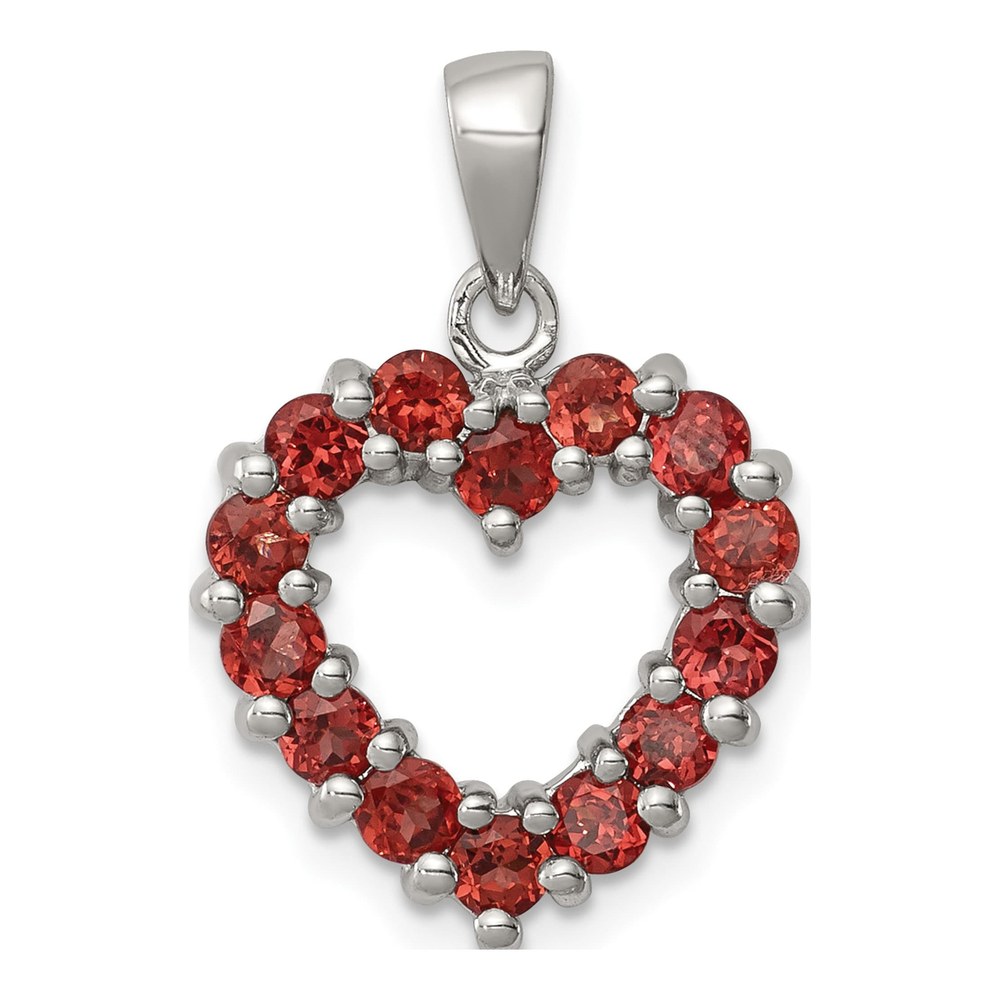 Sterling Silver Garnet Pendant