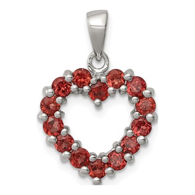 Sterling Silver Garnet Pendant