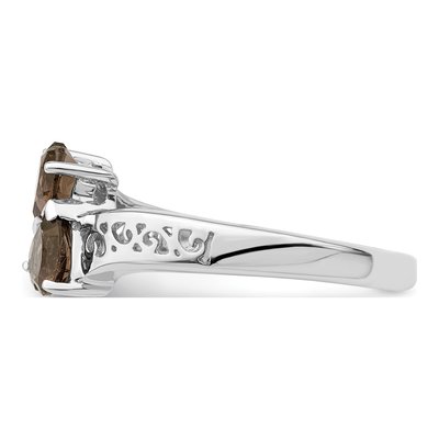 Sterling Silver Smoky Quartz Heart Ring – view 4