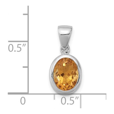 Sterling Silver Citrine Pendant – view 4