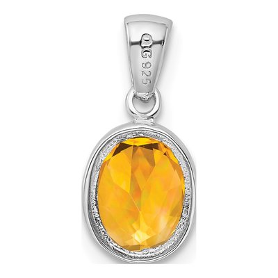 Sterling Silver Citrine Pendant – view 5