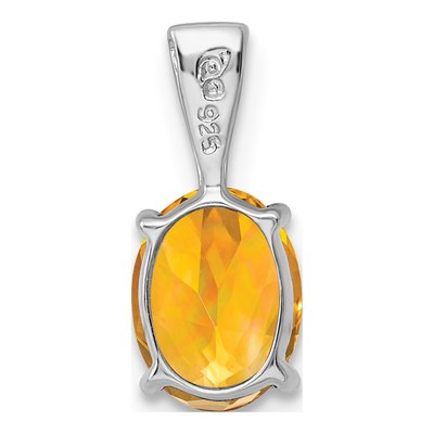 Sterling Silver Citrine Pendant – view 5