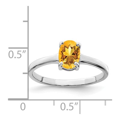 Sterling Silver Citrine Ring – view 5