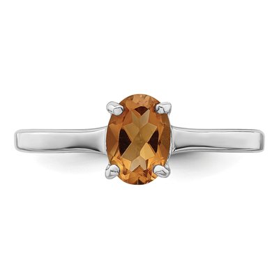 Sterling Silver Citrine Ring – view 6