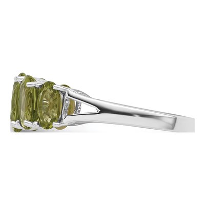Sterling Silver Peridot Ring – view 4