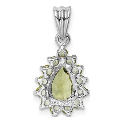 Sterling Silver Peridot Pear Pendant – view 5