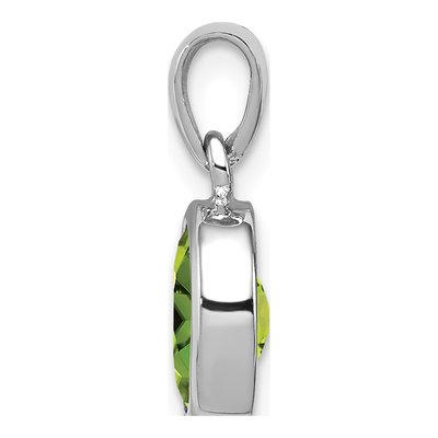 Sterling Silver Peridot Pendant – view 3