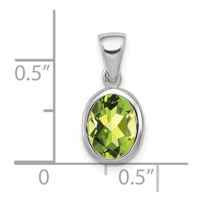 Sterling Silver Peridot Pendant – view 4