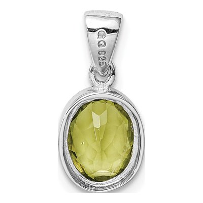 Sterling Silver Peridot Pendant – view 5