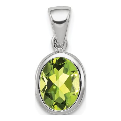 Sterling Silver Peridot Pendant