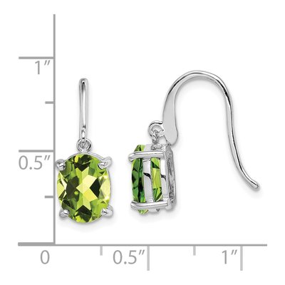 Sterling Silver Peridot Wire Dangle Earrings – view 5