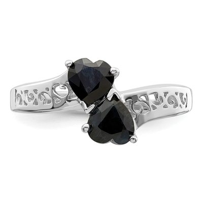 Sterling Silver Sapphire Heart Ring – view 6