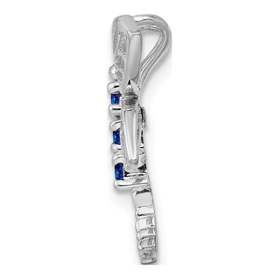 Sterling Silver Sapphire Dragonfly Pendant – view 3