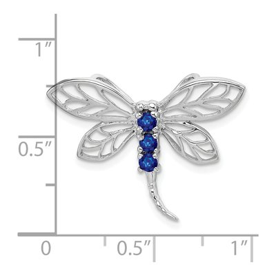 Sterling Silver Sapphire Dragonfly Pendant – view 4