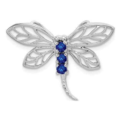 Sterling Silver Sapphire Dragonfly Pendant