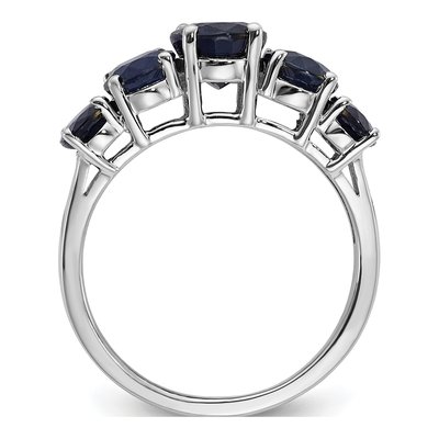 Sterling Silver Lab-Created Sapphire & Sapphire Ring – view 3