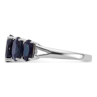 Sterling Silver Lab-Created Sapphire & Sapphire Ring – view 4